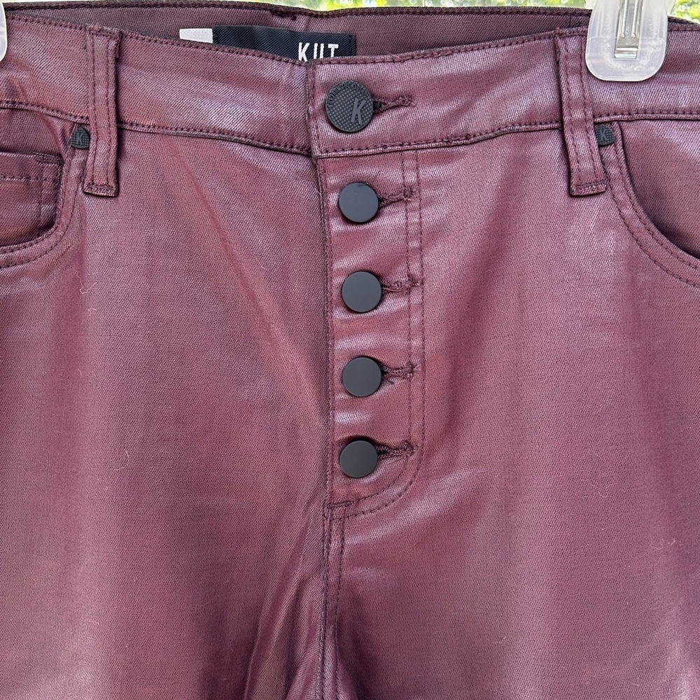 KUT from the KLOTH high-rise MIA High‎ Rise Skinny Jean Color Bordeaux Size 12